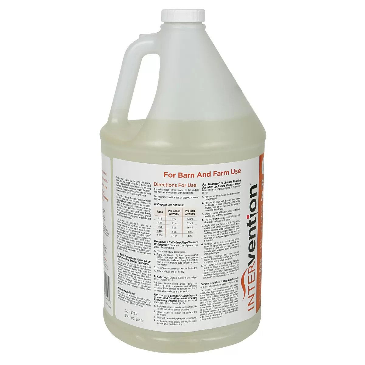 Intervention® Concentrate Disinfectant - For Farm Animal Care - QC Supply -