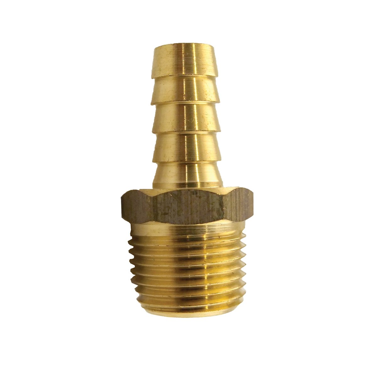 JMF 3/8" Brass Hose Barb Adapter MIP - QC Supply -