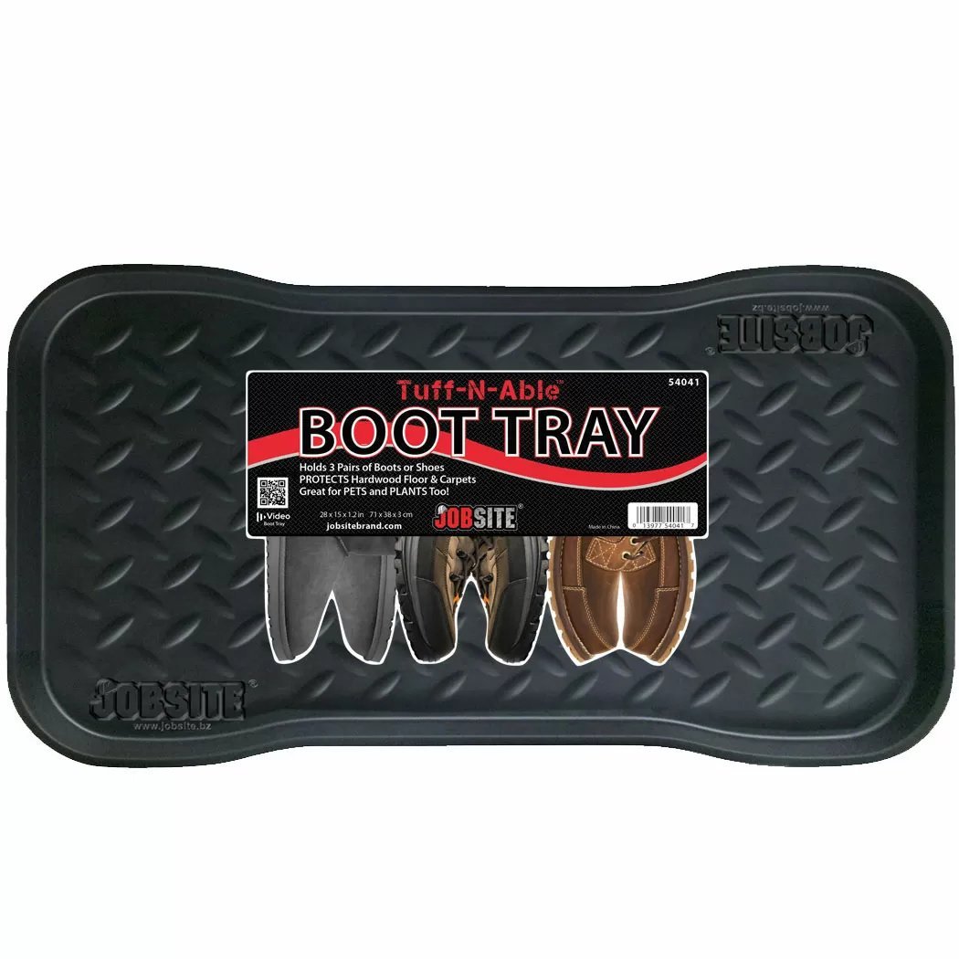 JobSite Black Boot Tray - 15" x 28" - QC Supply -