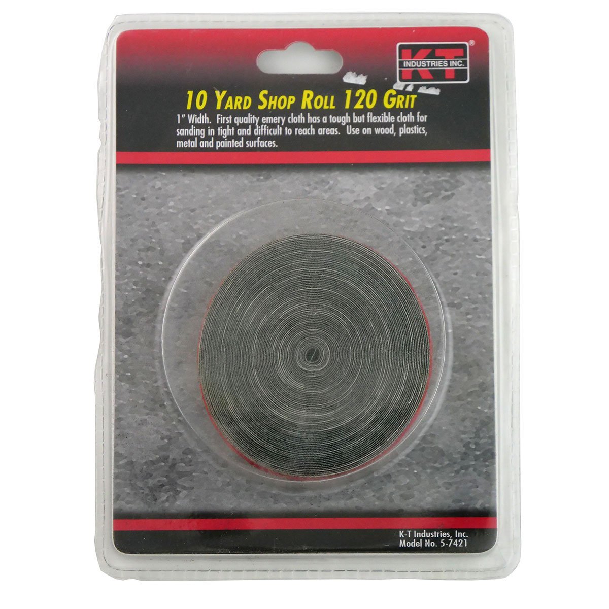 K - T Industries® 120 Grit Emery Cloth - 1"x10 Yard Roll - QC Supply -