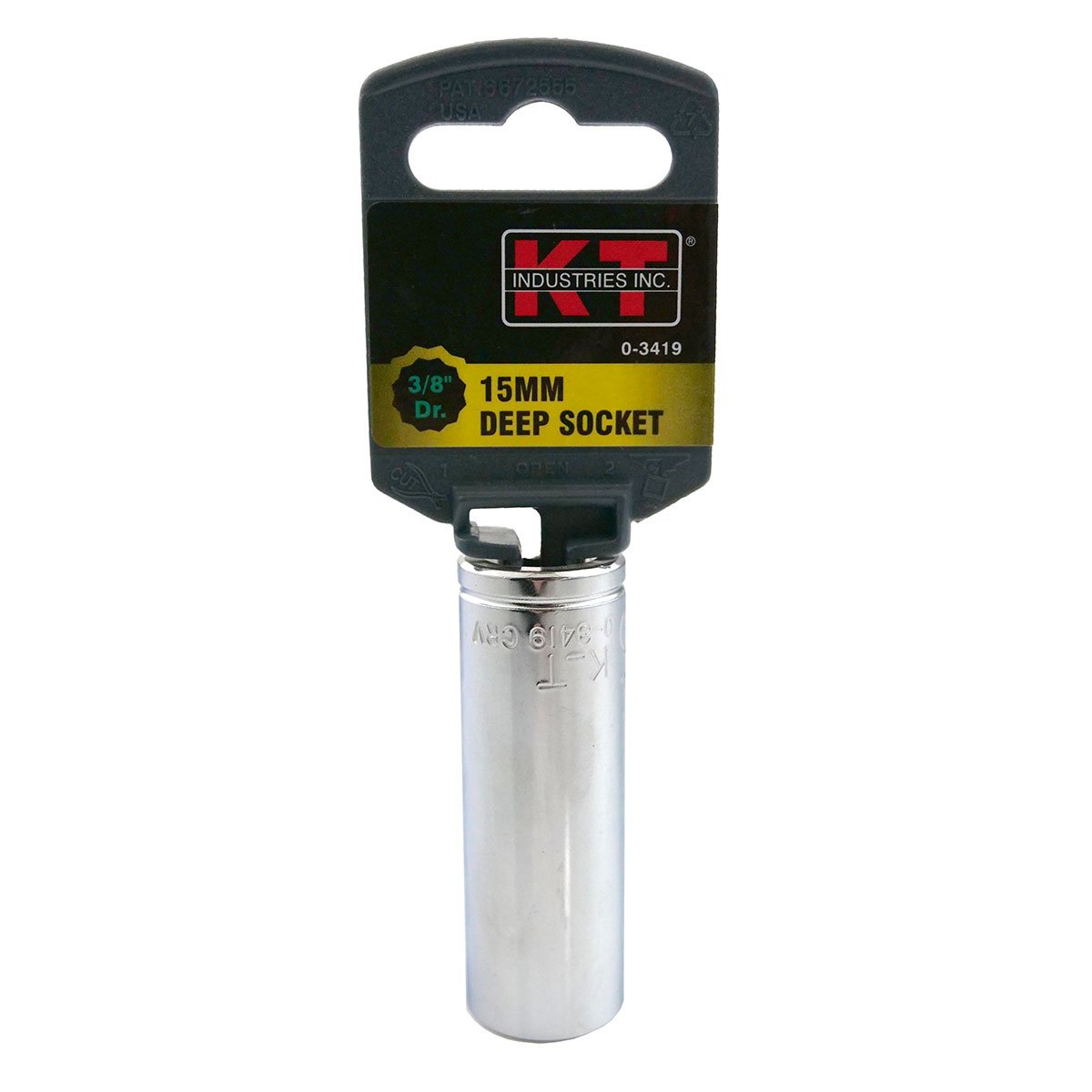 K - T Industries® 3/8" Drive 15MM Deep Socket - QC Supply -