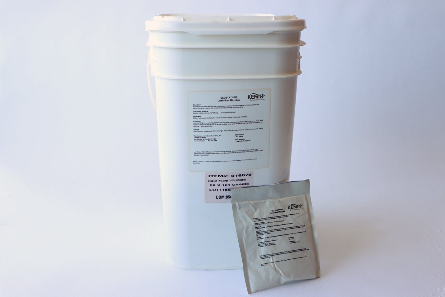 Kemin CLOSTAT WS Direct - Fed Microbial Supplement - 9.015 kg Bucket - QC Supply -