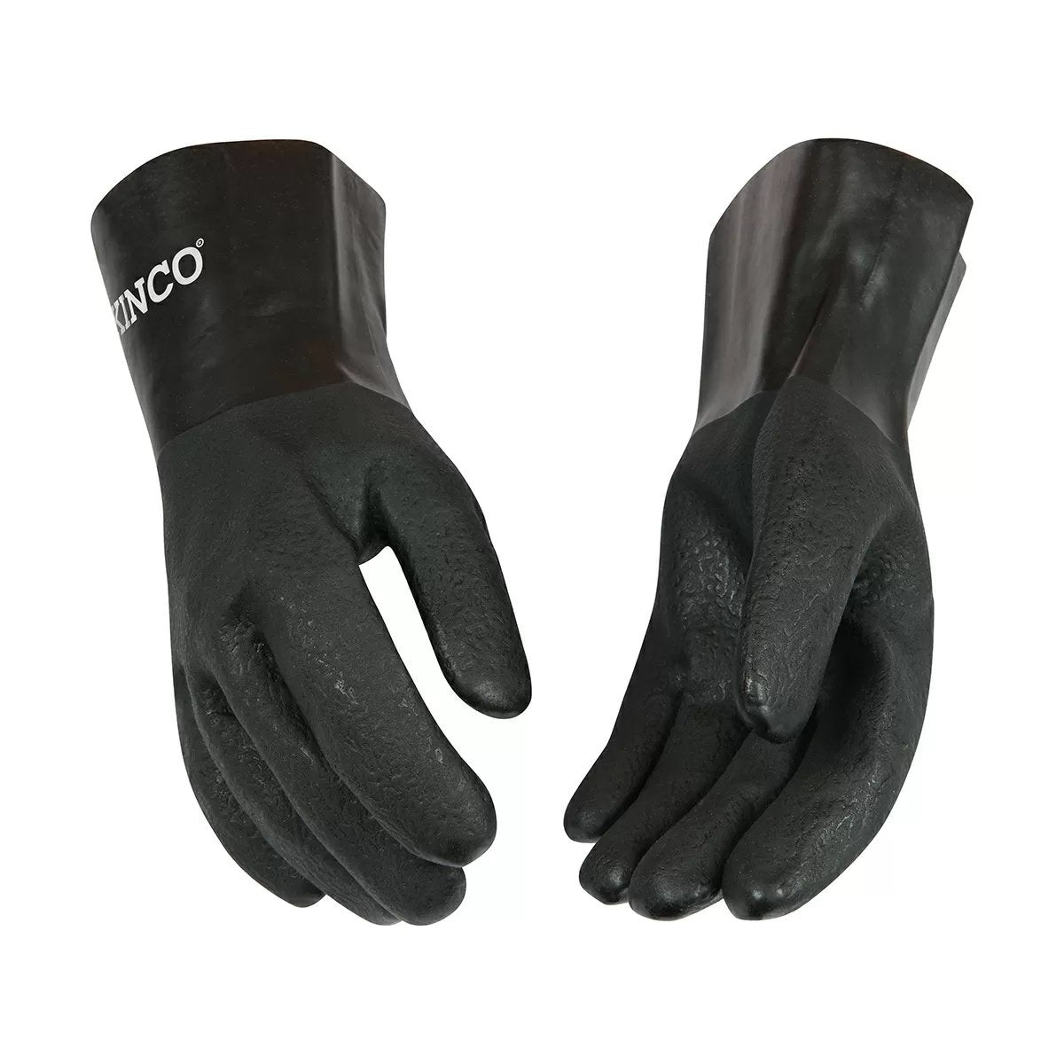 Kinco® 12" Sandy Finish Chemical PVC Gloves - One Pair - QC Supply -