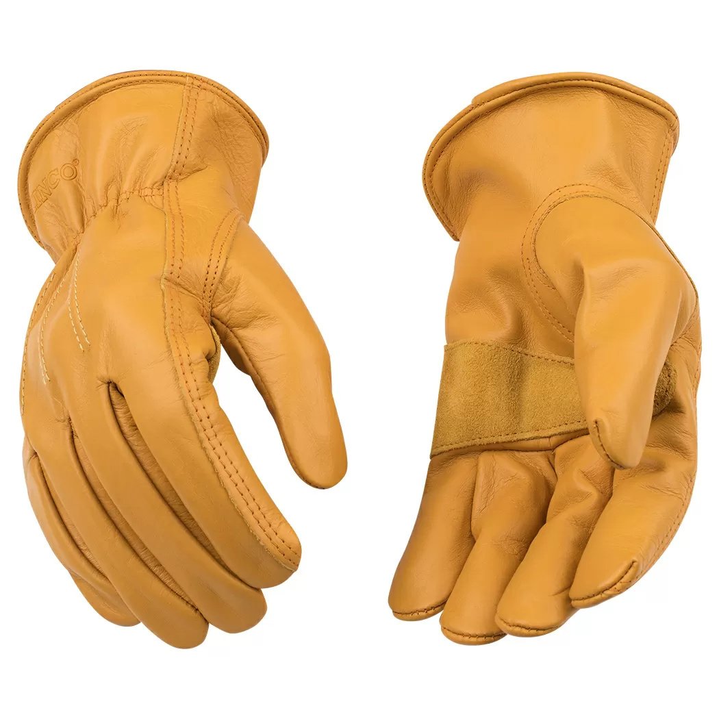 Kinco® Grain Cowhide Driver Gloves w/Palm Patch - QC Supply -