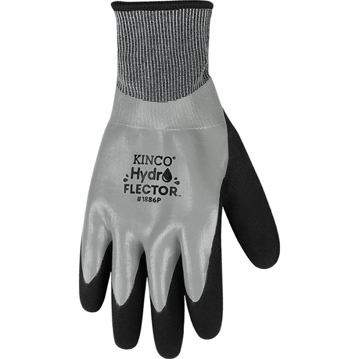 Kinco® Hydroflector™ Lined Waterproof Thermal Knit Shell & Double - Coated Nitrile Gloves, Size - QC Supply -