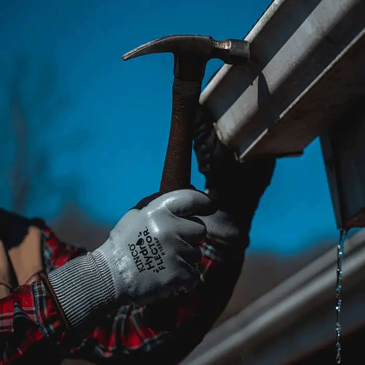 Kinco® Hydroflector™ Lined Waterproof Thermal Knit Shell & Double - Coated Nitrile Gloves, Size - QC Supply -