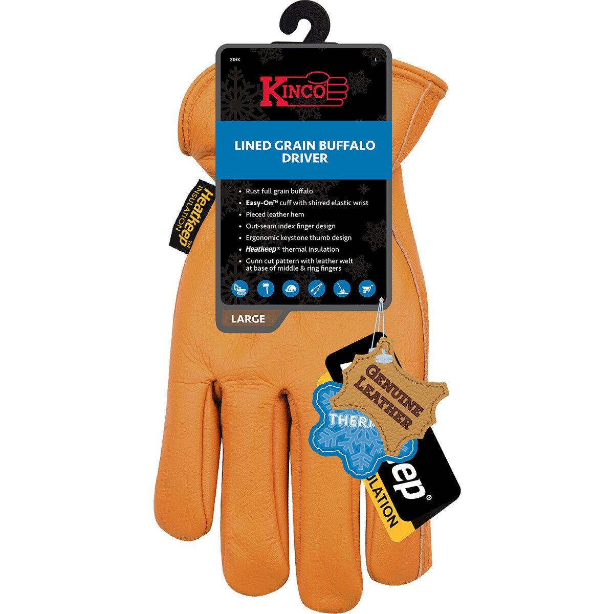 Kinco® Lined Grain Buffalo Driver Gloves - QC Supply -