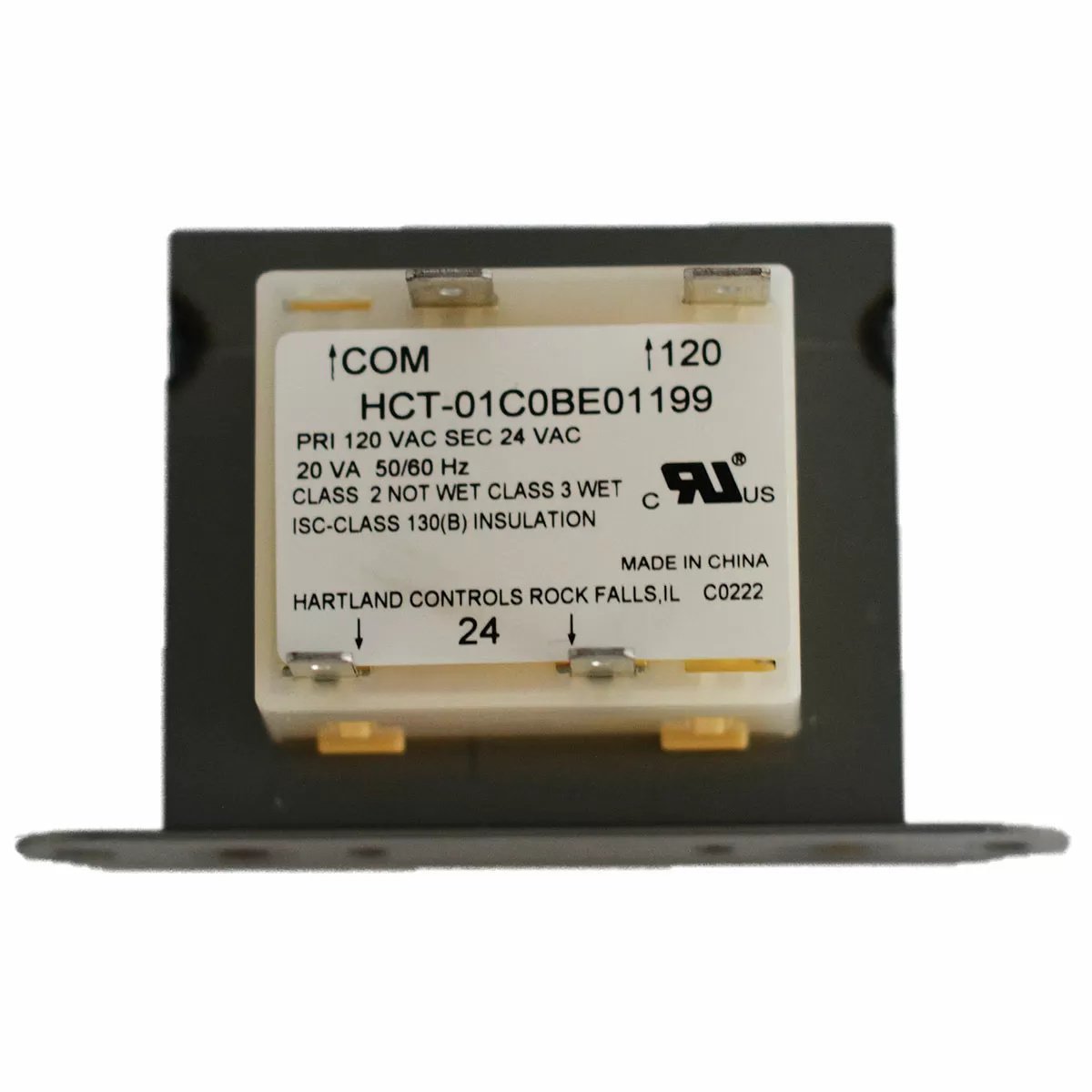 LB ® Transformer, 120V/24V, 20VA, 1/4" & 3/16" Male Tabs - QC Supply -