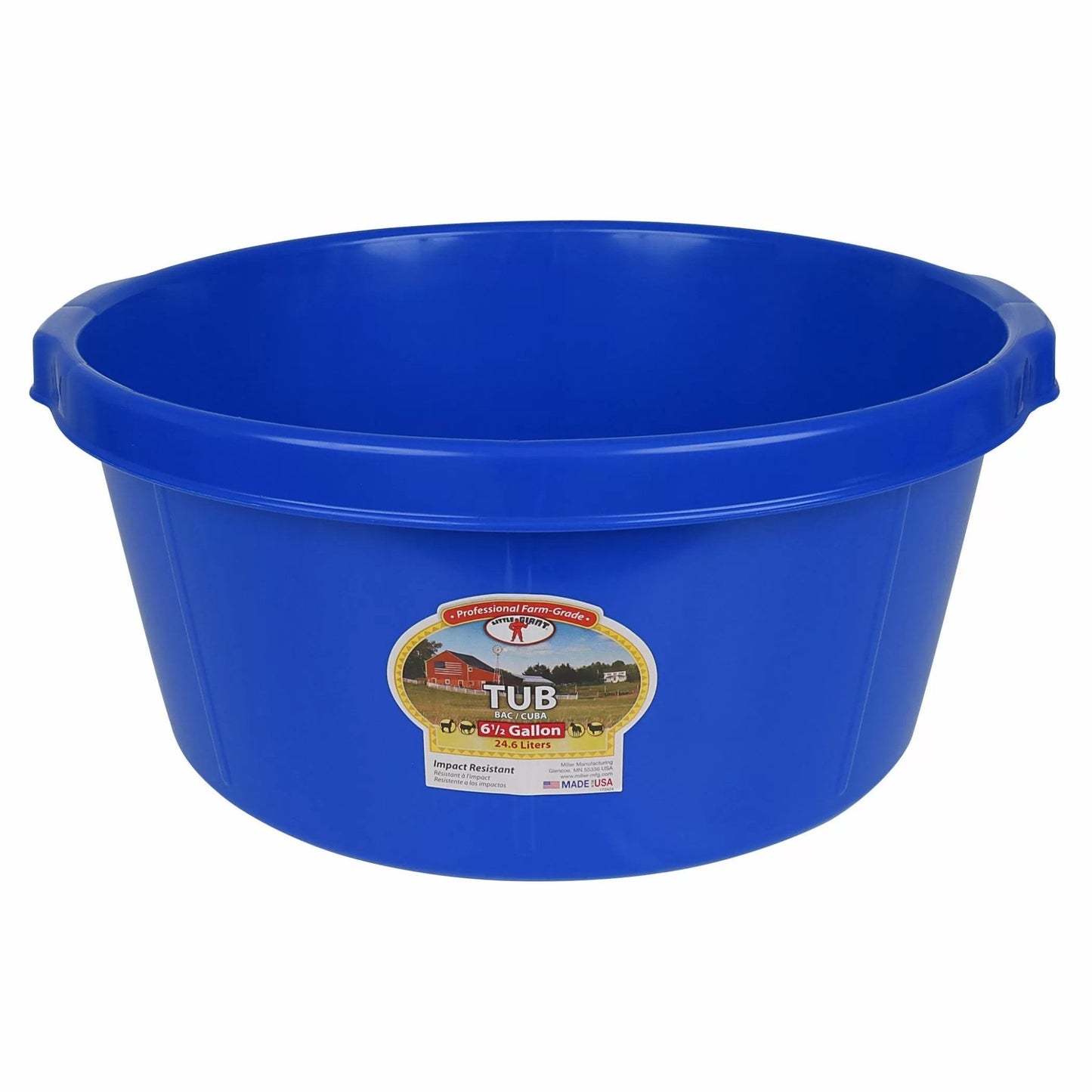 Little Giant® Duraflex® 6.5 Gallon Blue Plastic Tub - QC Supply -