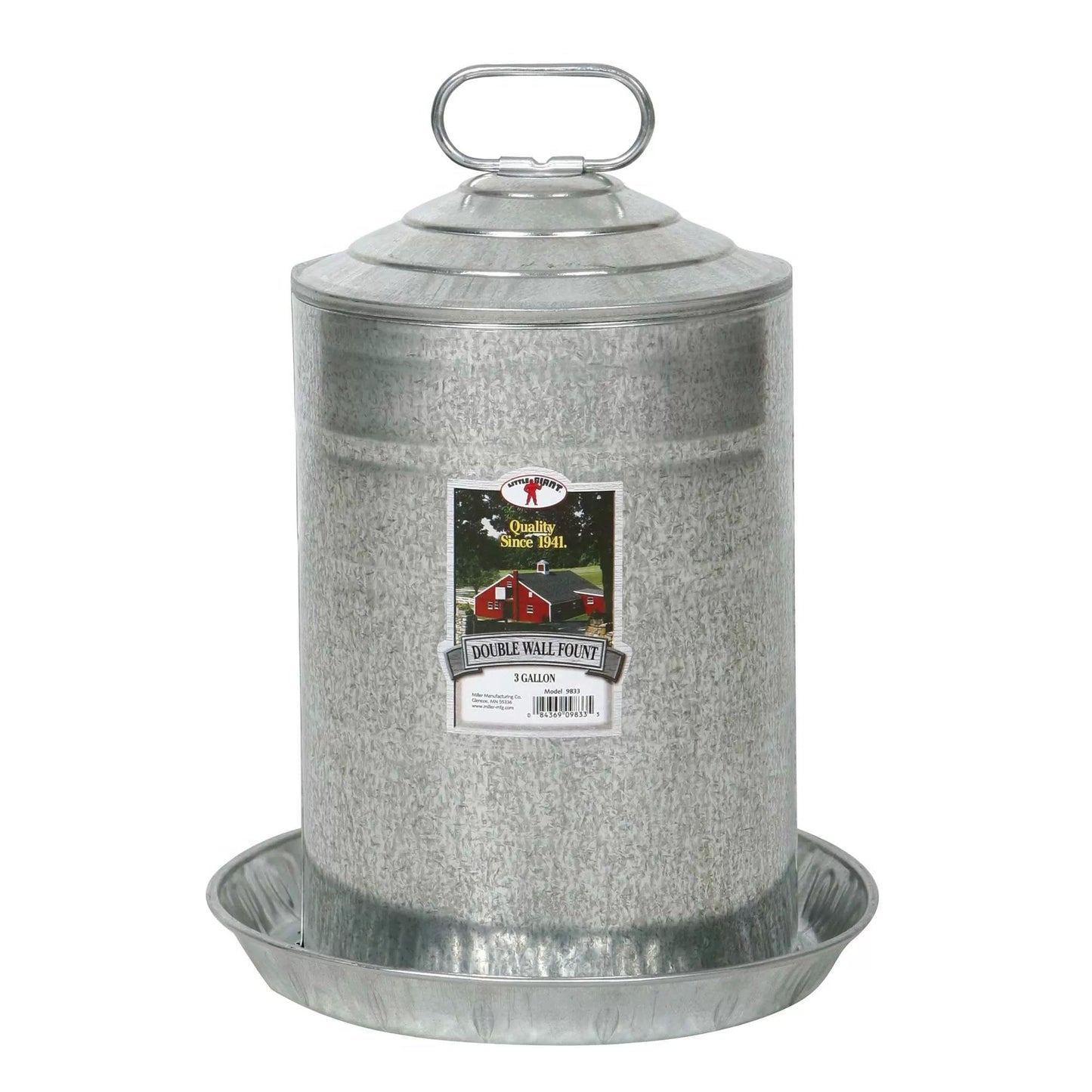 Little Giant® Galvanized Double Wall Poultry Fountain - QC Supply -