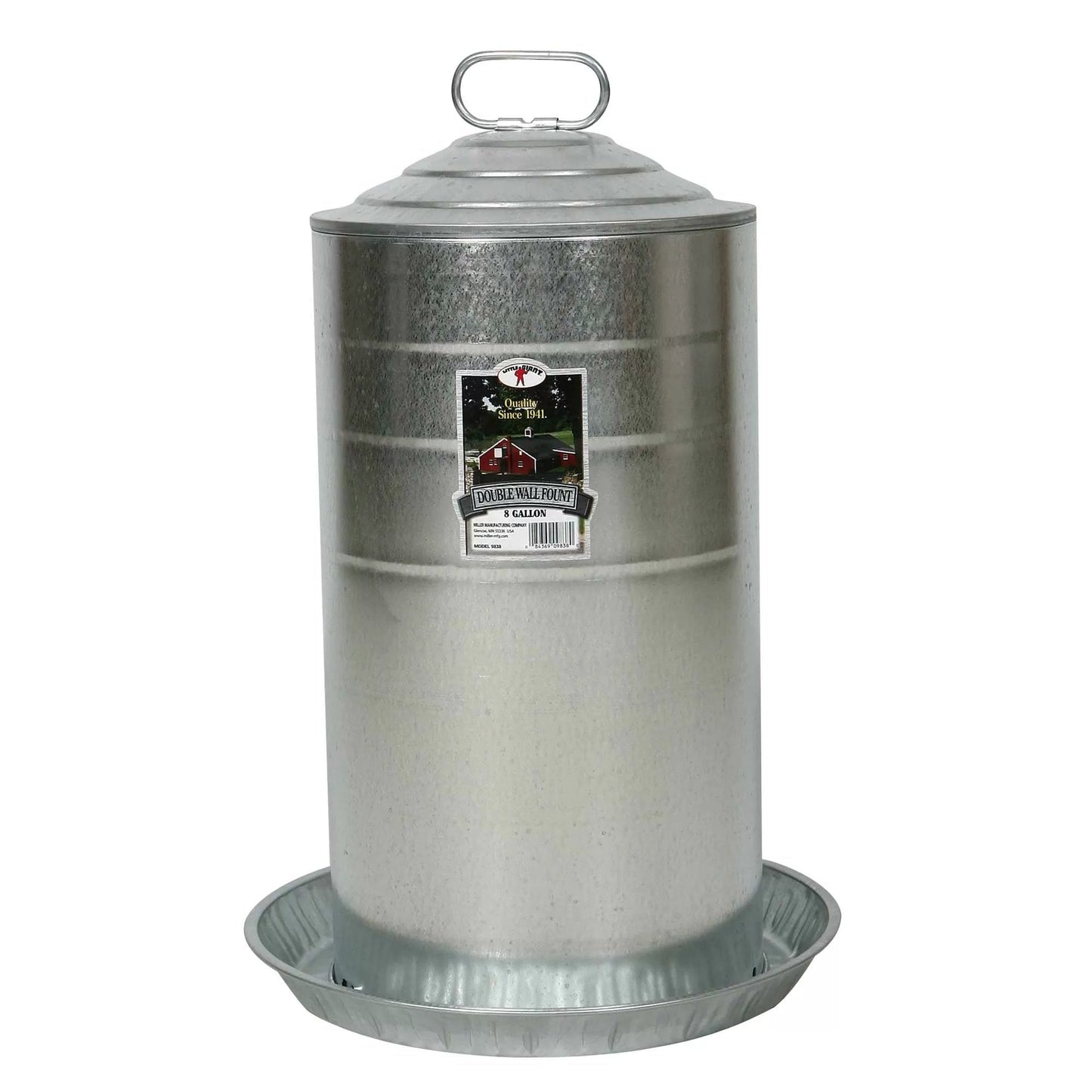 Little Giant® Galvanized Double Wall Poultry Fountain - QC Supply -