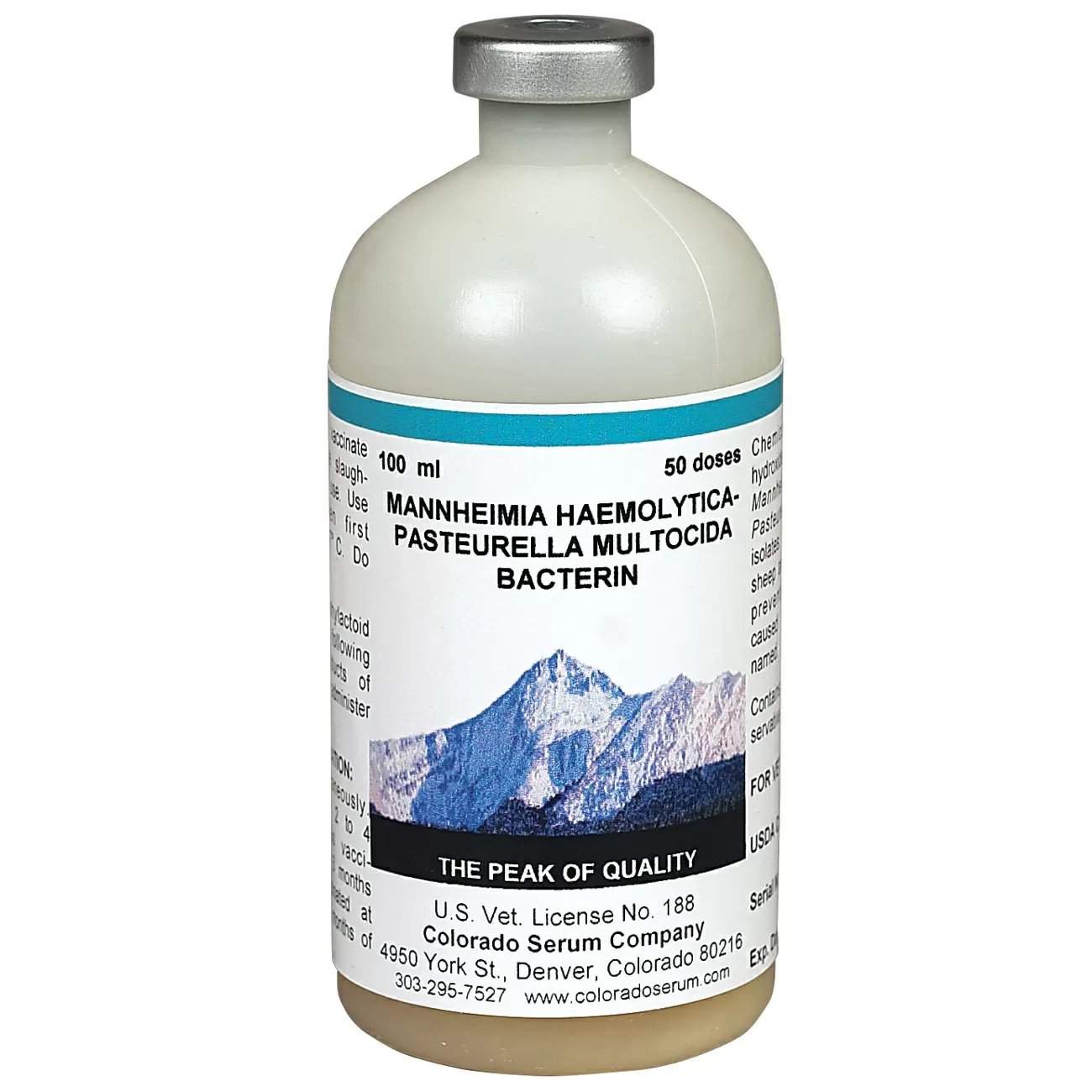 Mannheimia Pasteurella Bacterin (Colorado Serum) - 50 Dose - QC Supply -