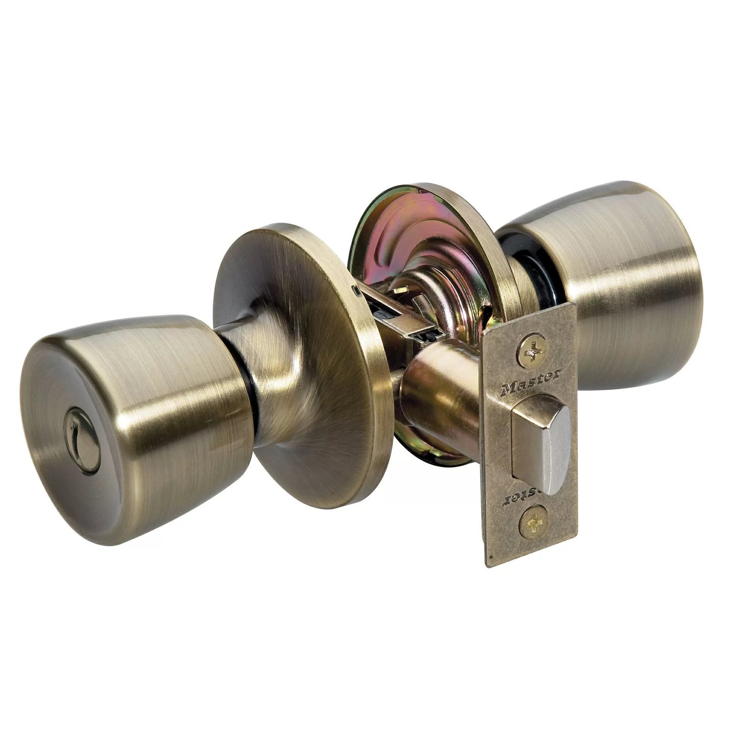 Master Lock® Antique Brass Bed Bath Door Knob - QC Supply -