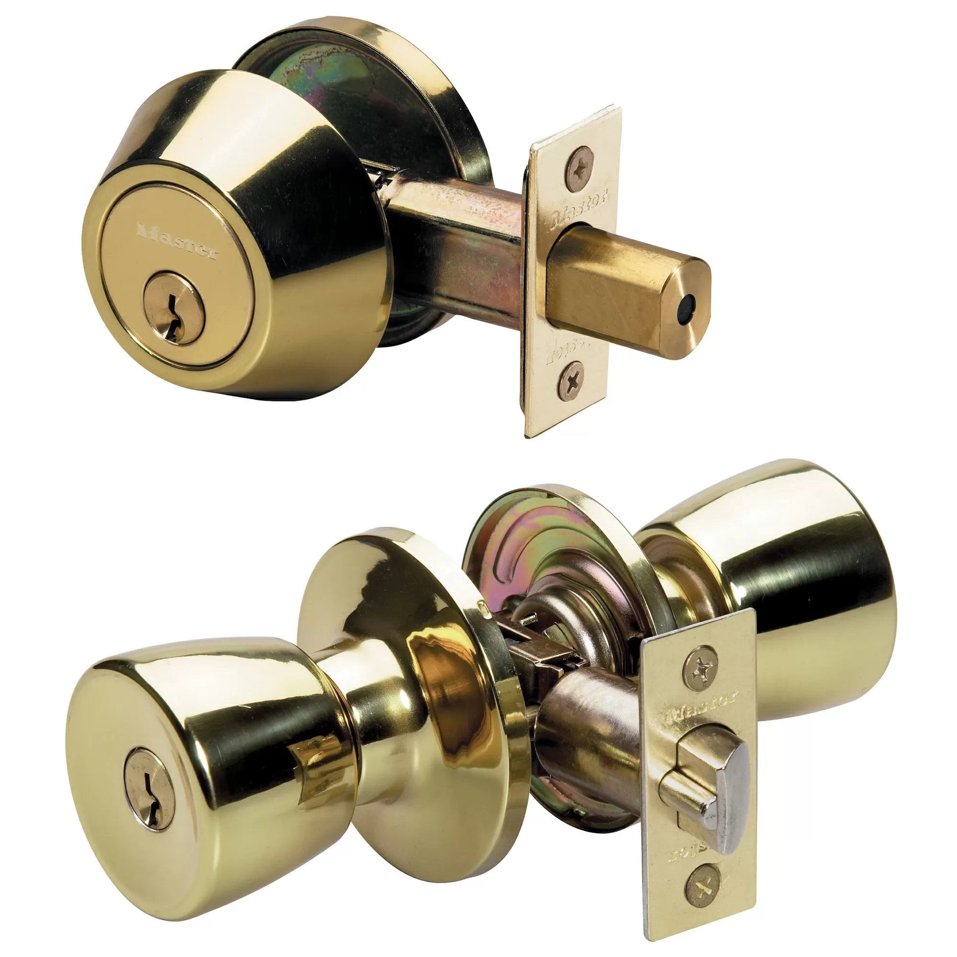 Master Lock® Polished Brass Entry Door Lock - QC Supply -