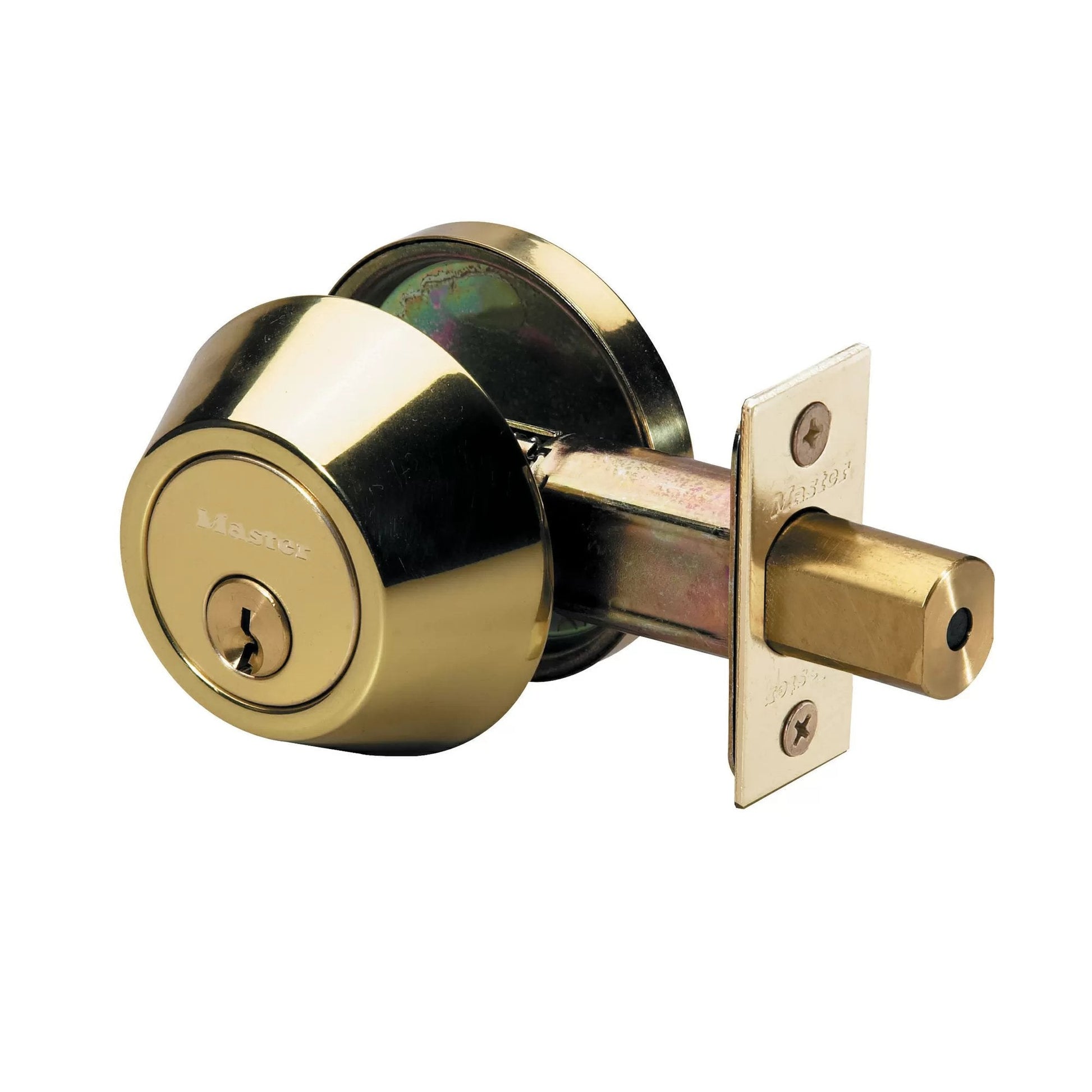 Master Lock® Polished Brass Single Cylinder Deadbolt - QC Supply -