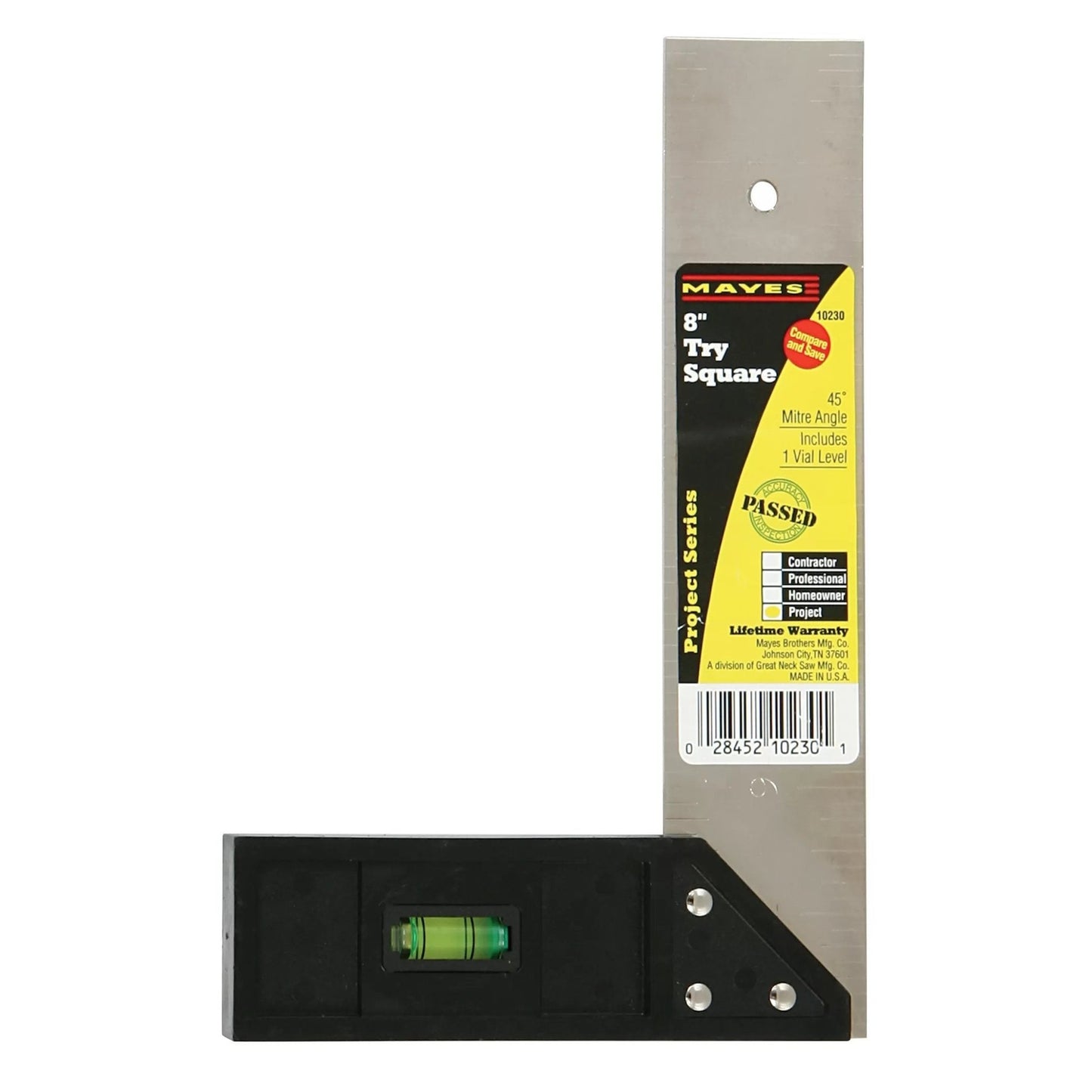 Mayes® 8" Plastic Tri Square - QC Supply -