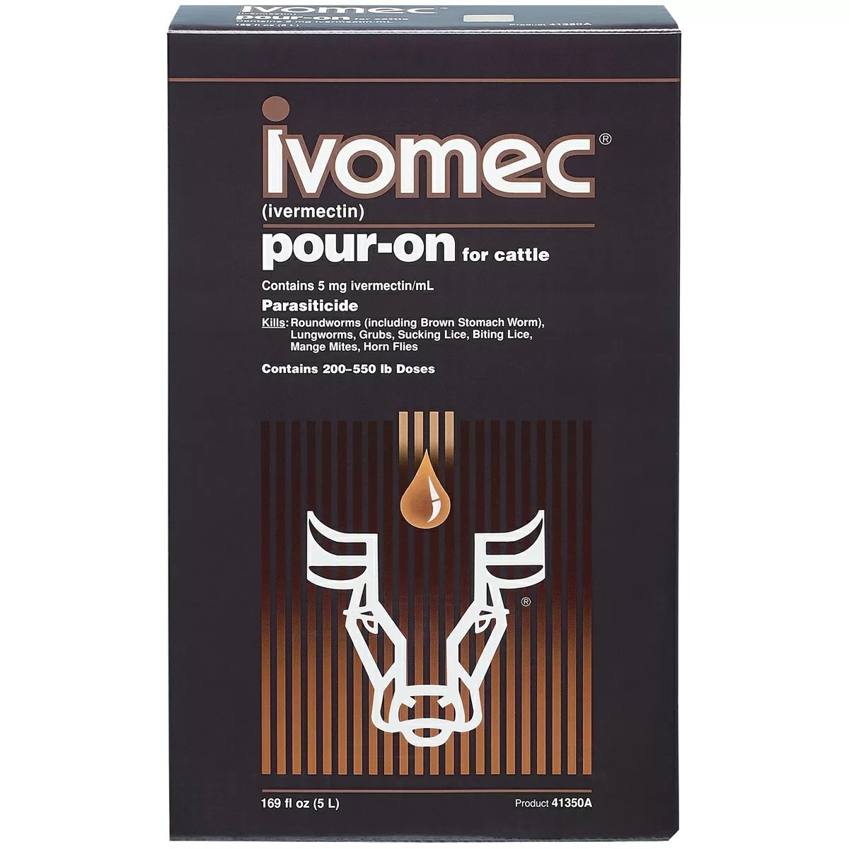Merial Ivomec® Pour - On for Cattle - 2 x 5.0 Liter - QC Supply -