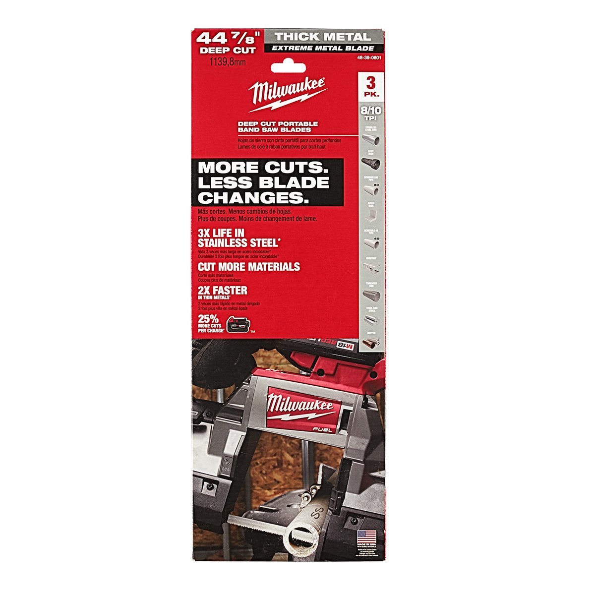 Milwaukee Tool Compact Portable Band Saw Blade 3Pk - QC Supply -