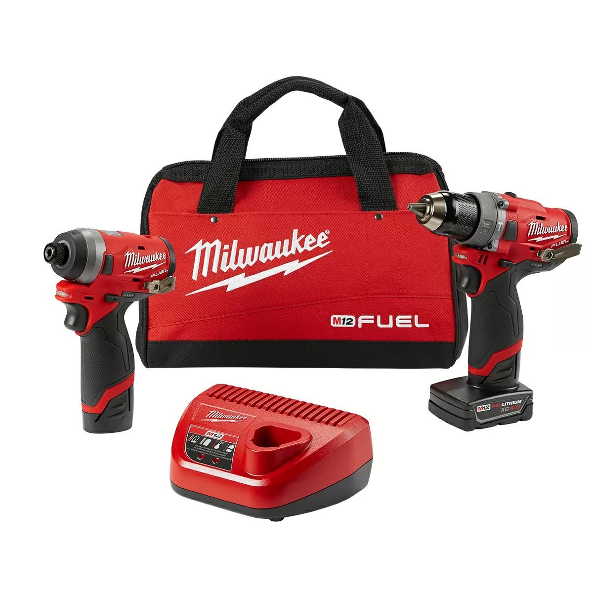 Milwaukee® Tool M12 FUEL™ 2 - Tool Combo Kit - 1/2" Hammer Drill & 1/4" Hex Impact Driver - QC Supply -