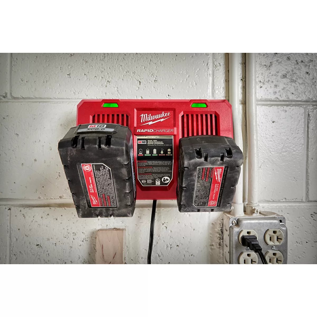 Milwaukee® Tool M18™ Dual Bay Simultaneous Rapid Charger - QC Supply -