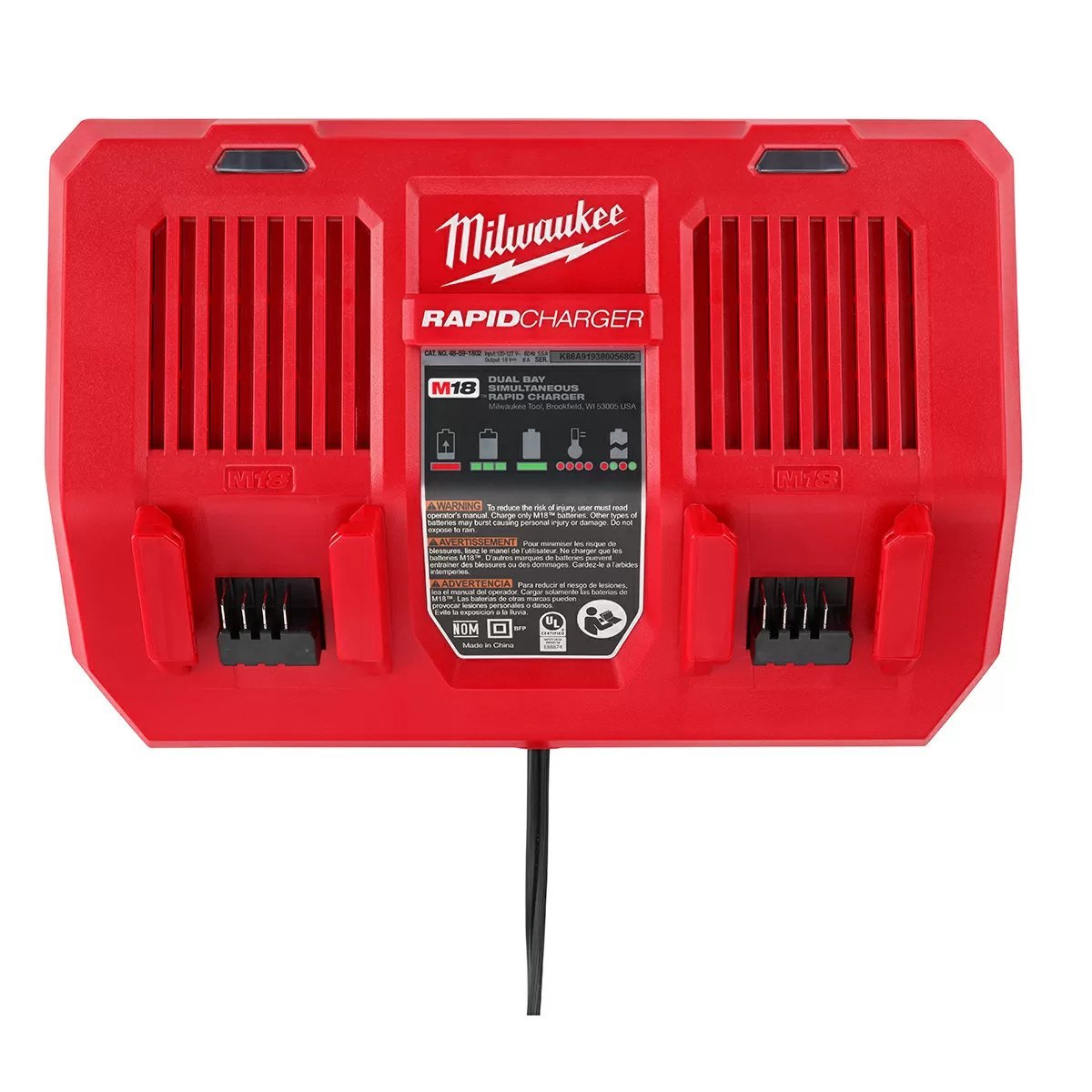Milwaukee® Tool M18™ Dual Bay Simultaneous Rapid Charger - QC Supply -