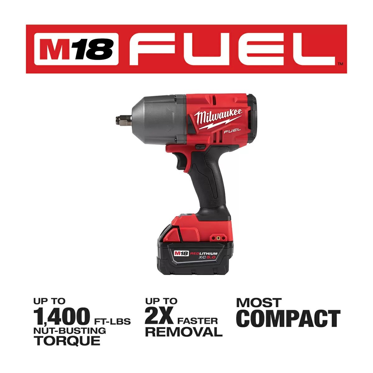 Milwaukee® Tool M18 FUEL™ 1/2" High - Torque Impact Wrench Kit - QC Supply -