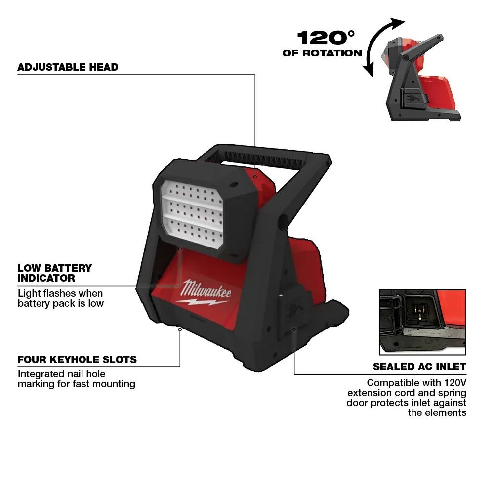 Milwaukee® Tool M18™ ROVER™ Dual Power Flood Light - QC Supply -