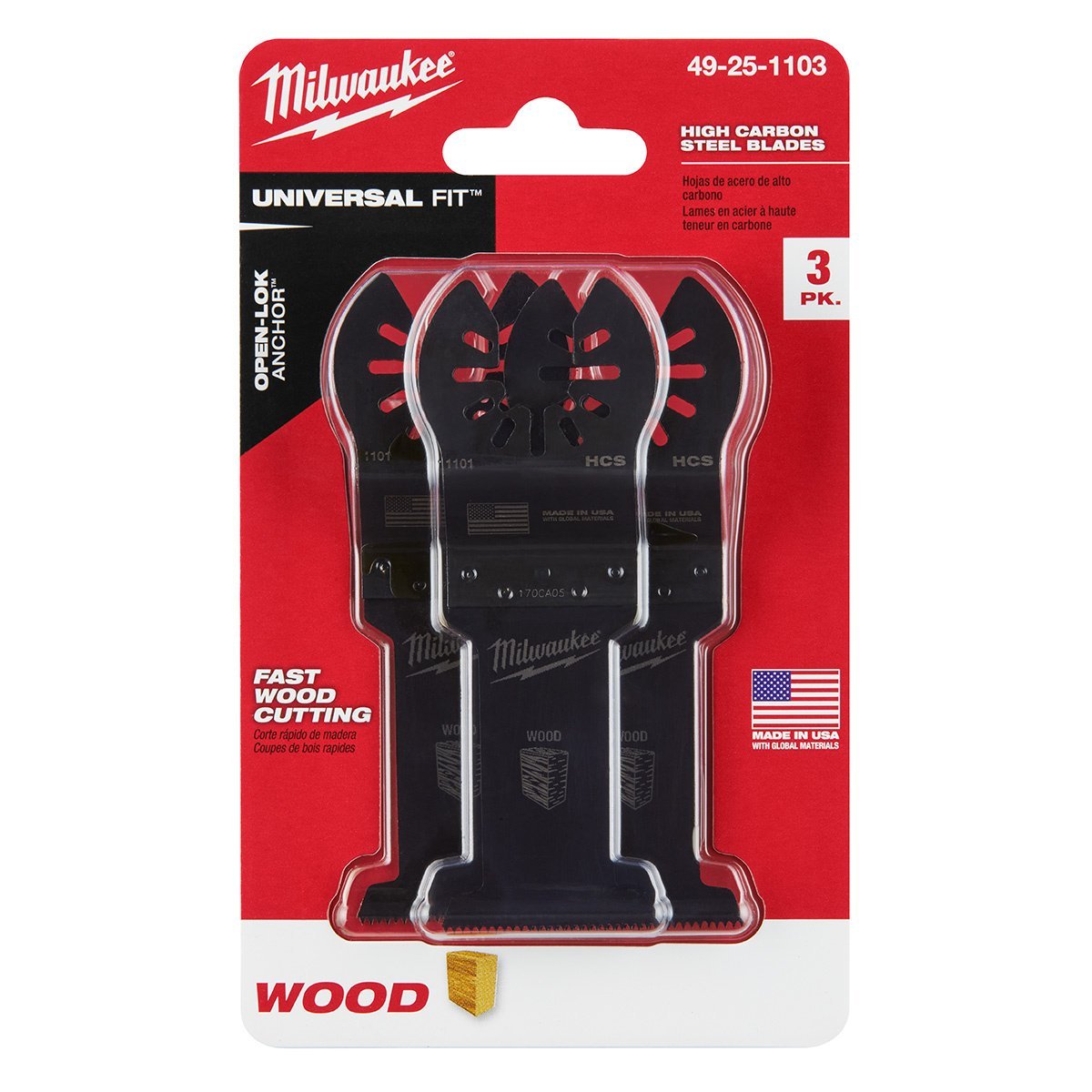 Milwaukee Tool OPENLOK™ HCS Wood Blades 13/8" - QC Supply -