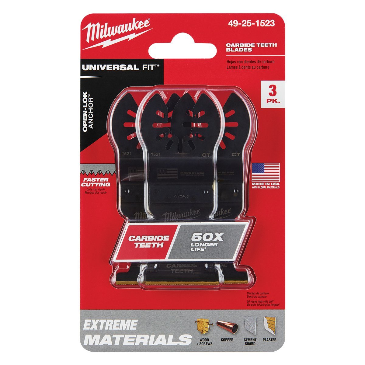 Milwaukee Tool OPENLOK Titanium Enhanced Carbide Teeth MultiMaterial Blades 1 3/8" - QC Supply -