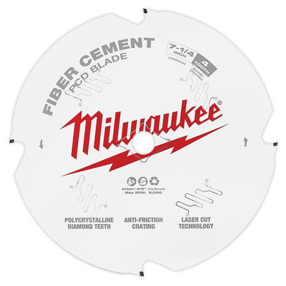 Milwaukee Tool PCD/Fiber Cement Circular Saw Blade - 7 1/4" - QC Supply -