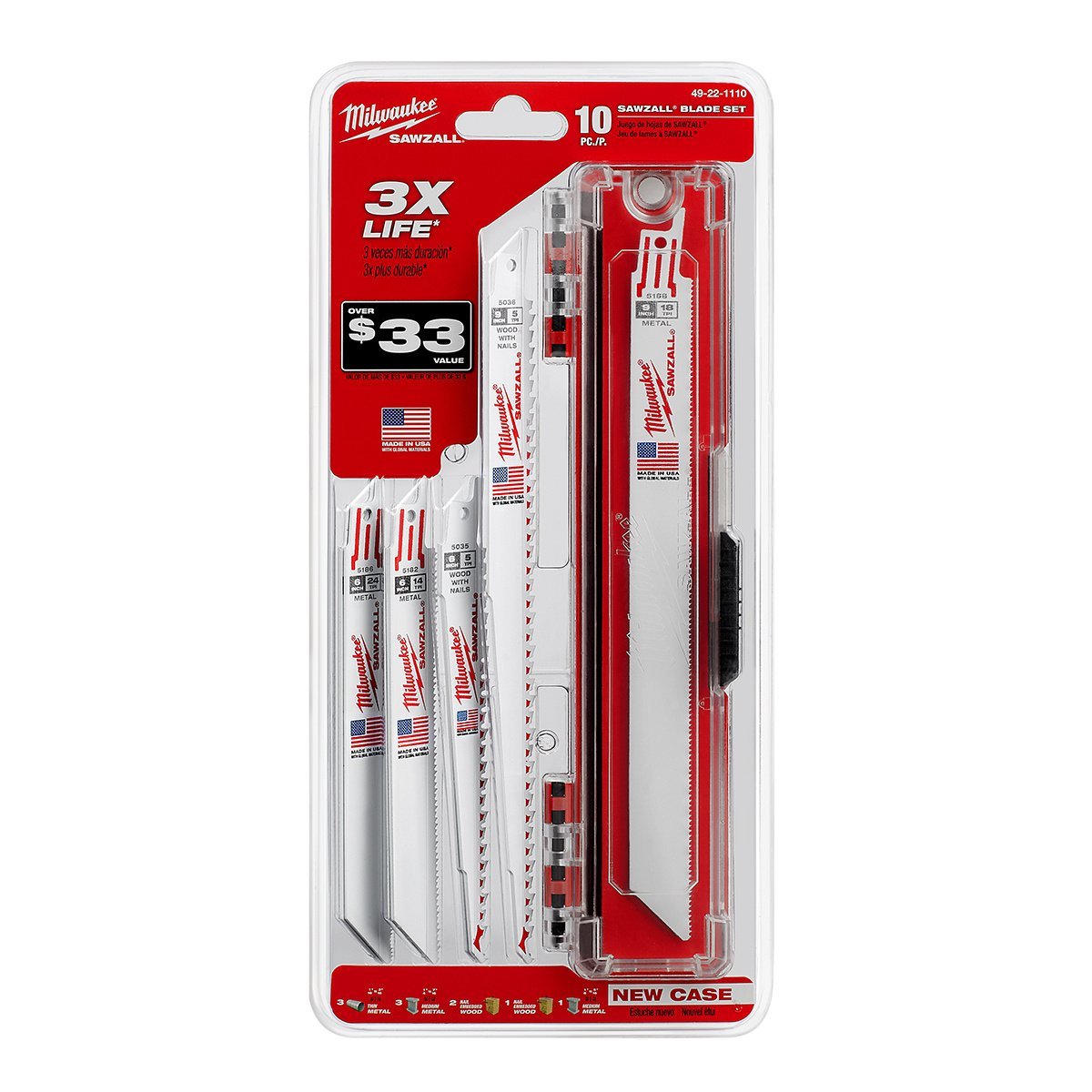 Milwaukee Tool SAWZALL® General Purpose Blade Set - 10 Piece - QC Supply -