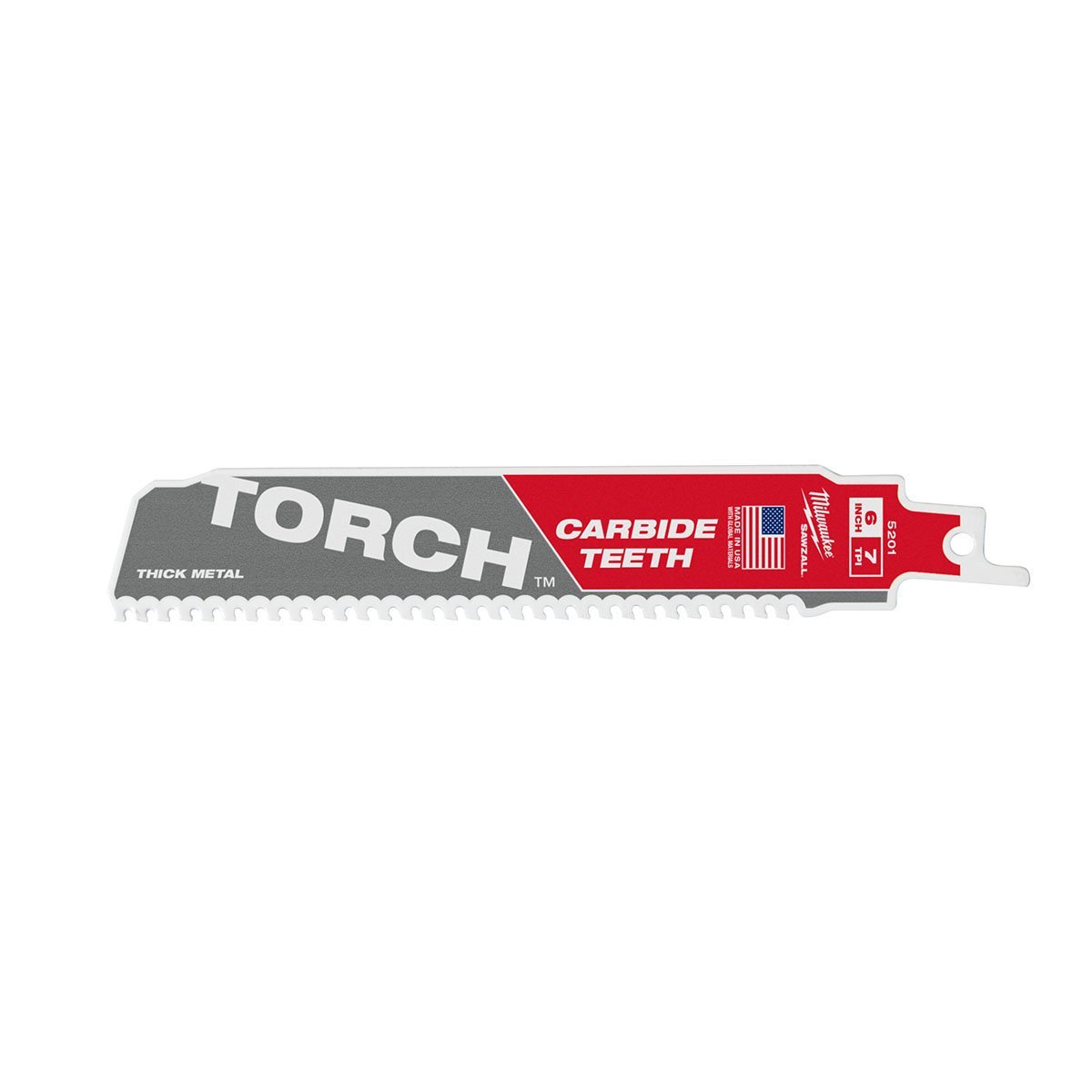 Milwaukee Tool Sawzall Torch™ Carbide Blade - 6" 7 TPI - 1PK - QC Supply -