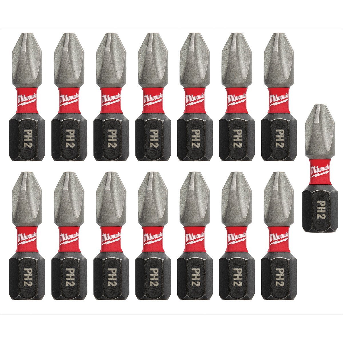 Milwaukee Tool Shockwave™ 1" Impact Phillips Bits - 15 Piece Contractor Pack - QC Supply -
