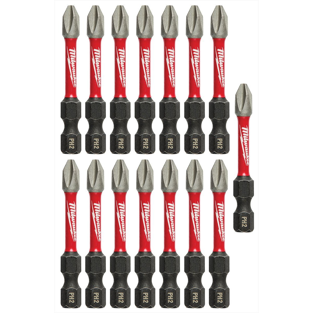 Milwaukee Tool Shockwave™ 2" Impact Phillips Bits - 15 Piece Contractor Pack - QC Supply -
