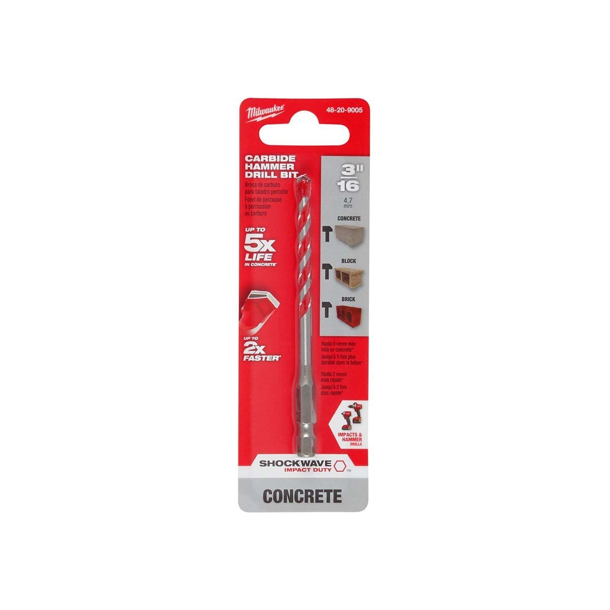 Milwaukee Tool Shockwave Carbide s 1/8" 1/2" - QC Supply -