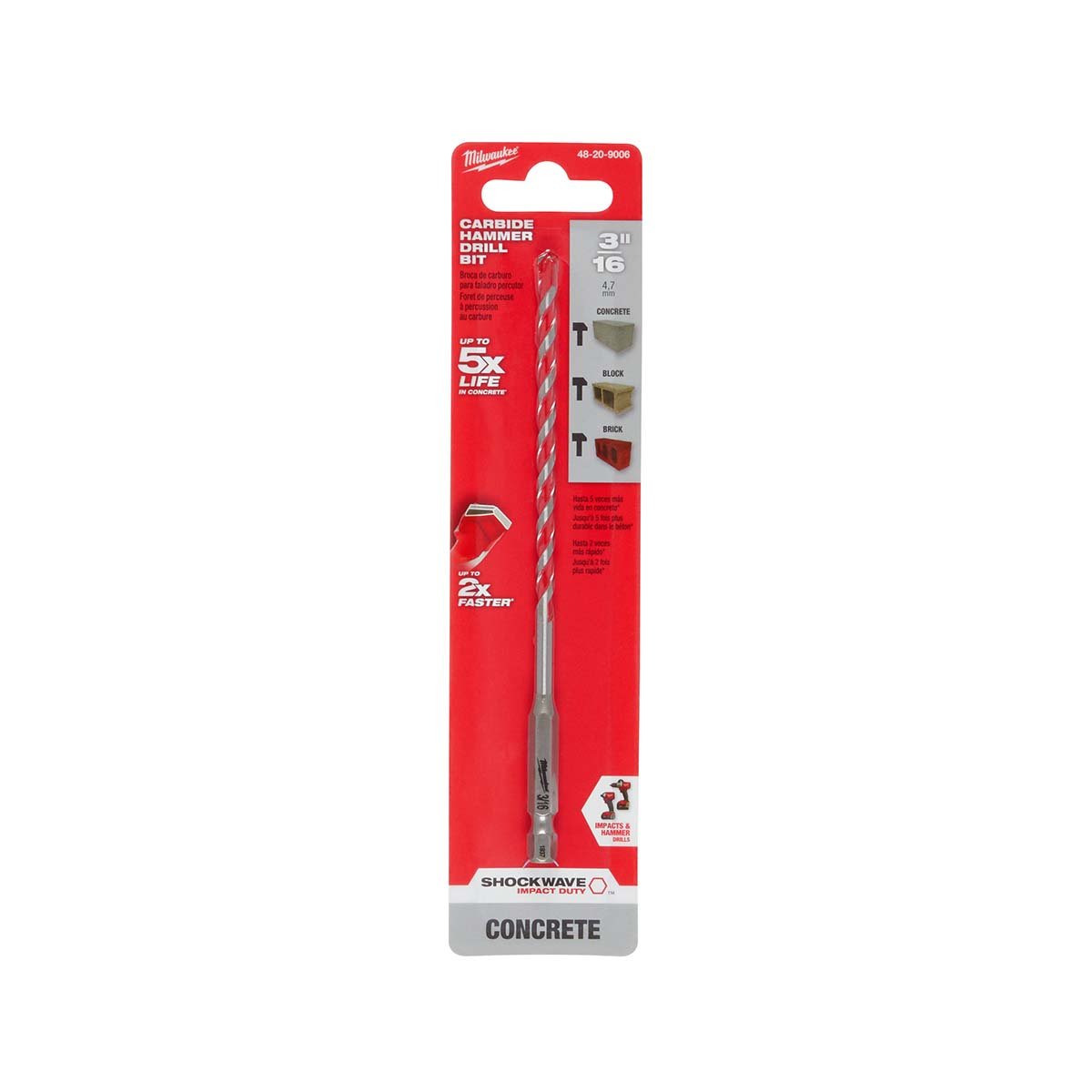 Milwaukee Tool Shockwave Carbide s 1/8" 1/2" - QC Supply -