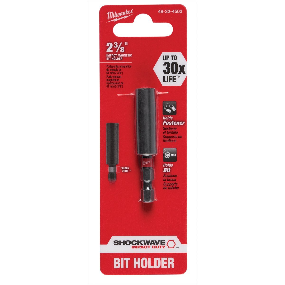 Milwaukee Tool Shockwave™ Impact Magnetic Bit Holder - 2.36" - QC Supply -
