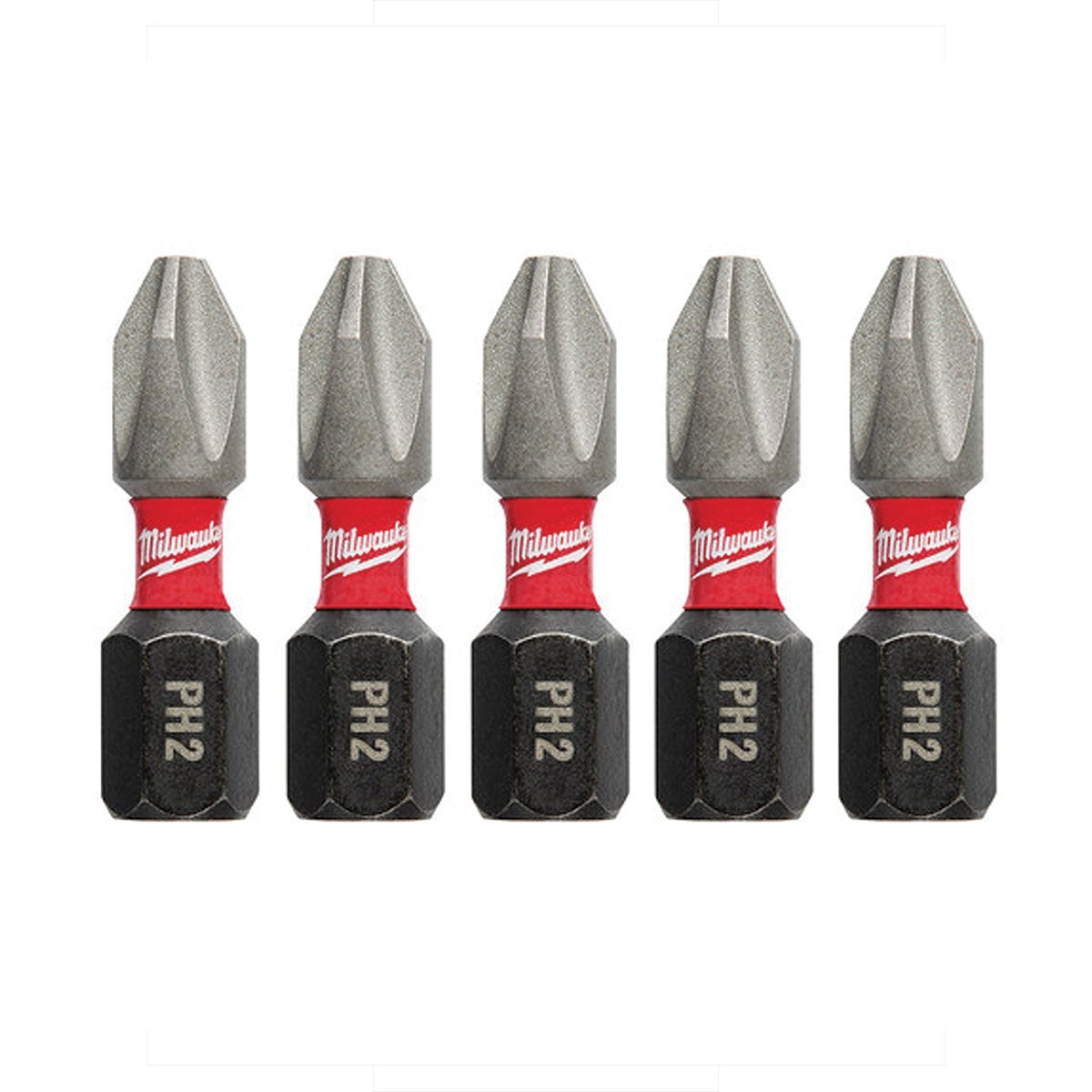 Milwaukee Tool Shockwave™ Impact Phillips #2 Insert Bits - 5 Pack - QC Supply -