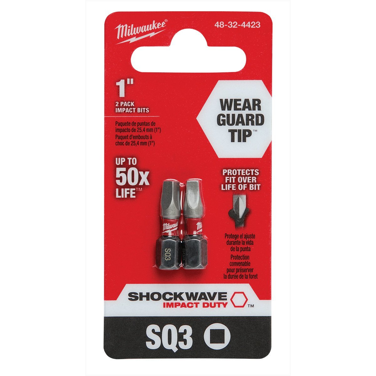 Milwaukee Tool Shockwave™ Impact Square Recess Insert Bits - QC Supply -