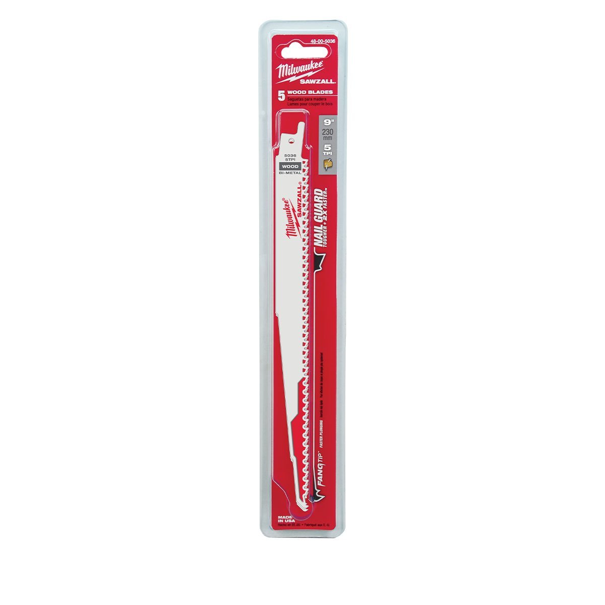 Milwaukee Tool The AX™ SAWZALL® Blade - 9" 5 TPI - 5 Pack - QC Supply -