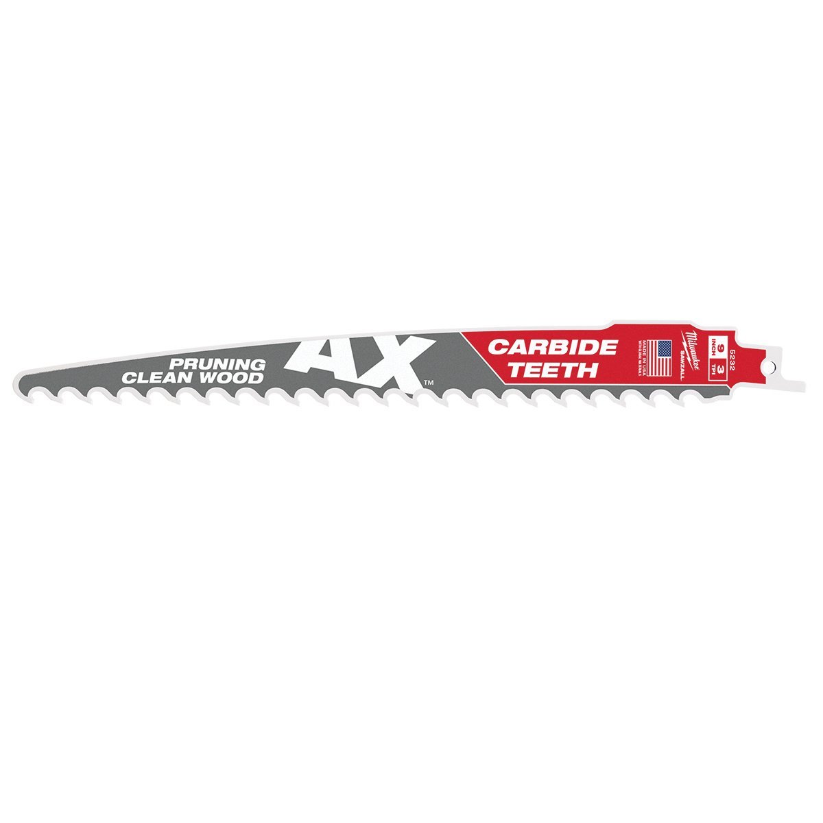 Milwaukee Tool The AX™ with Carbide Teeth for Pruning & Clean Wood SAWZALL® Blade - 9" 3 TPI - 1 Pack - QC Supply -