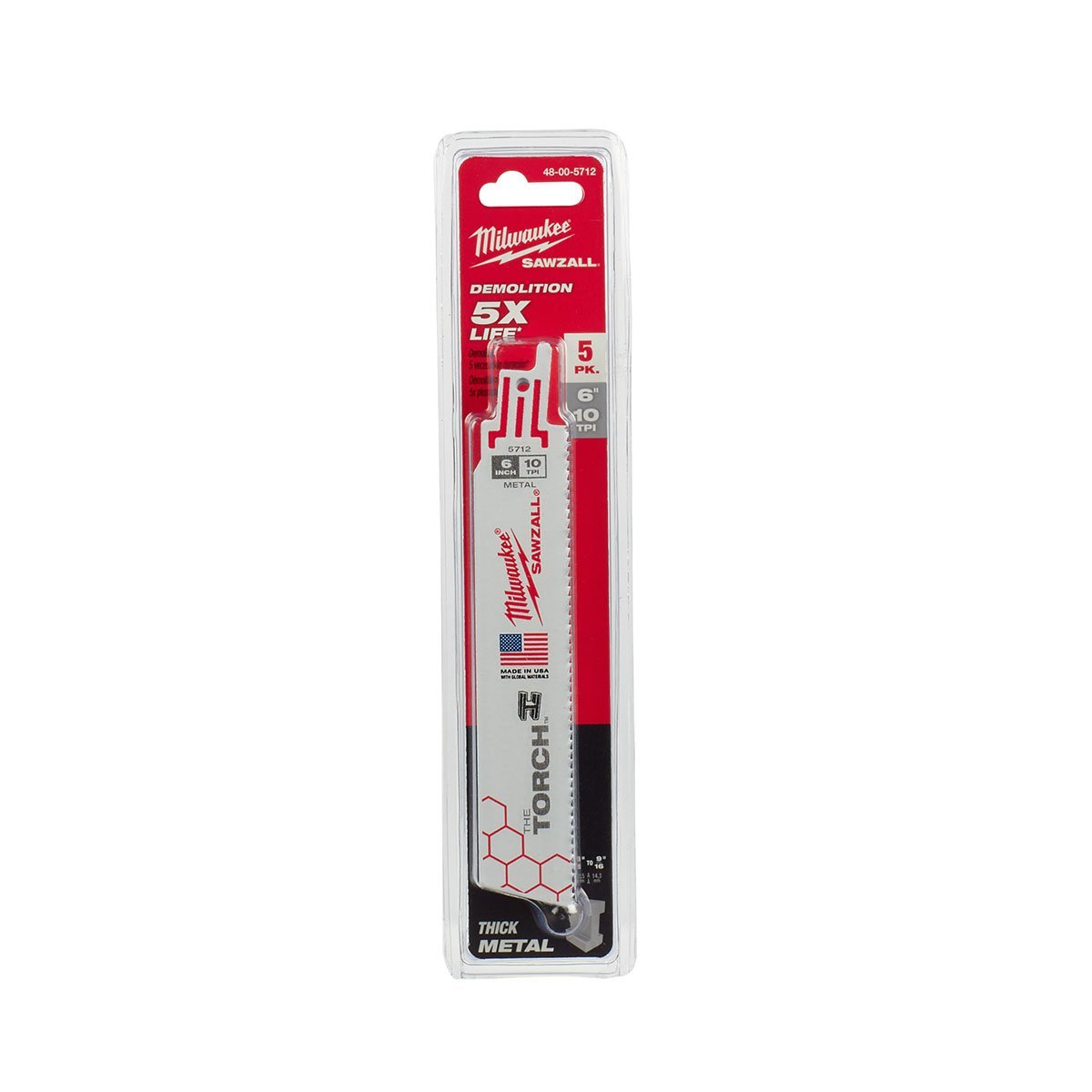 Milwaukee Tool The Torch™ Sawzall Blade 6" 5 Pack - QC Supply -
