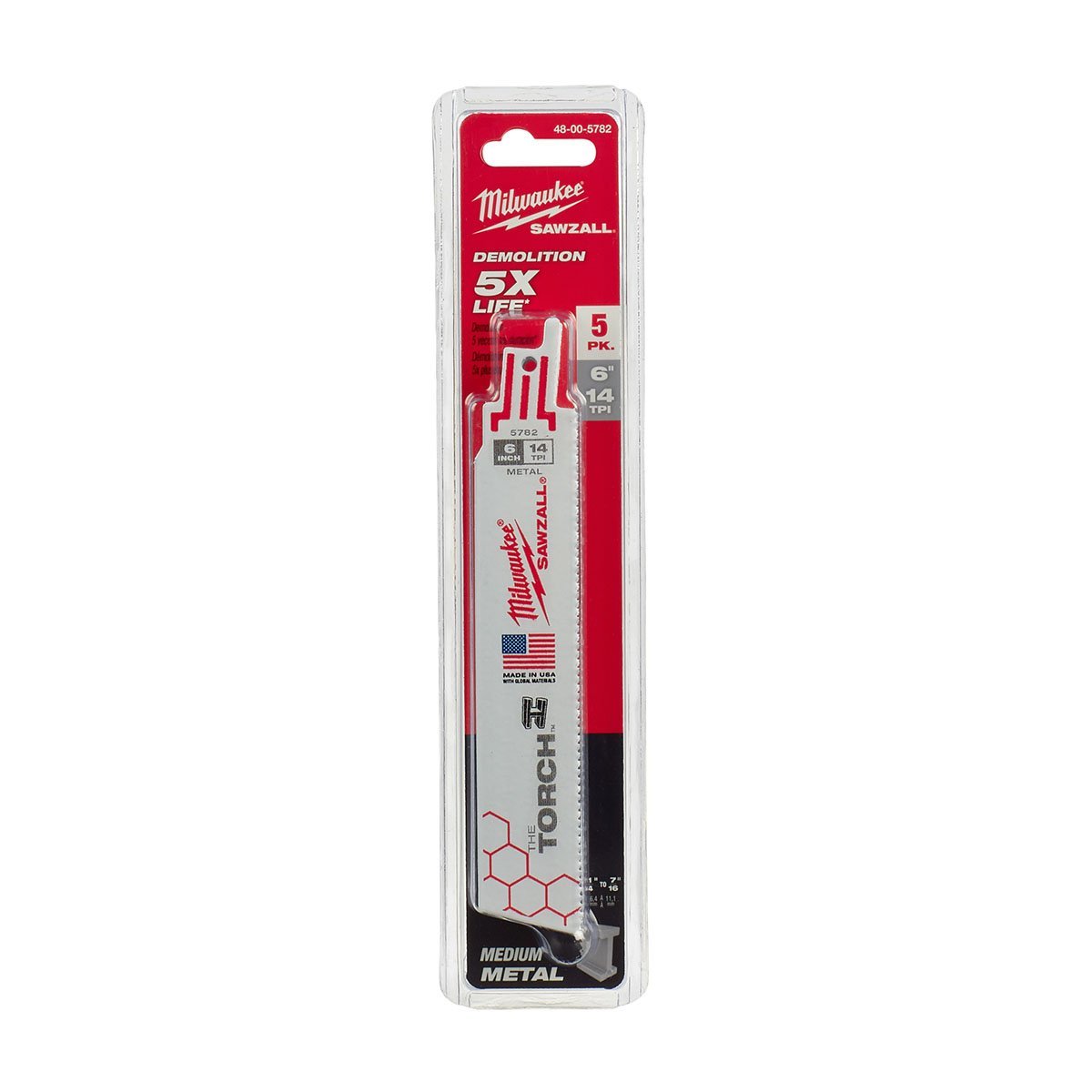 Milwaukee Tool The Torch™ Sawzall Blade 6" 5 Pack - QC Supply -
