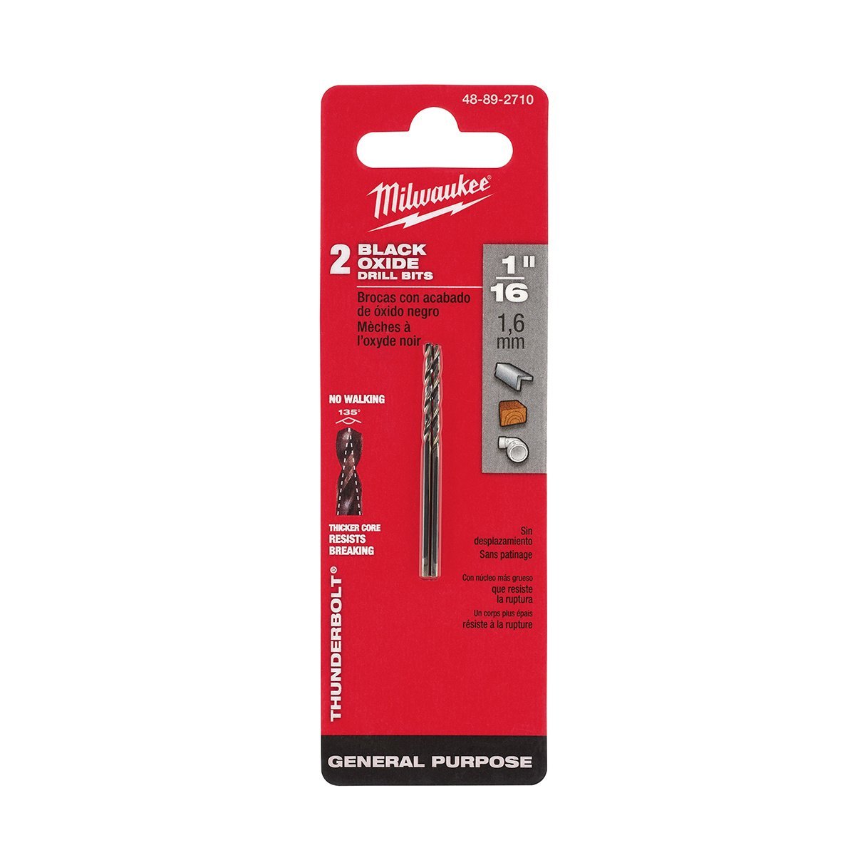 Milwaukee Tool Thunderbolt® Black Oxide Drill Bits 1/16" 3/16" - QC Supply -