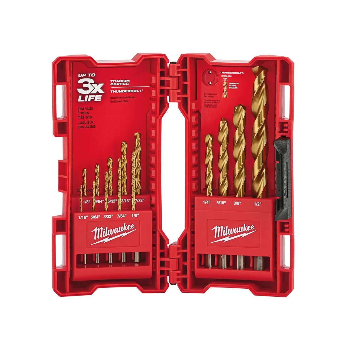 Milwaukee Tool Thunderbolt® Titanium Coated Drill Bit 14 - Piece Set - QC Supply -