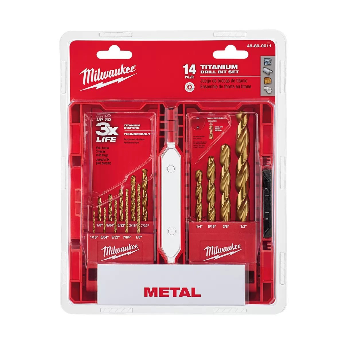 Milwaukee Tool Thunderbolt® Titanium Coated Drill Bit 14 - Piece Set - QC Supply -
