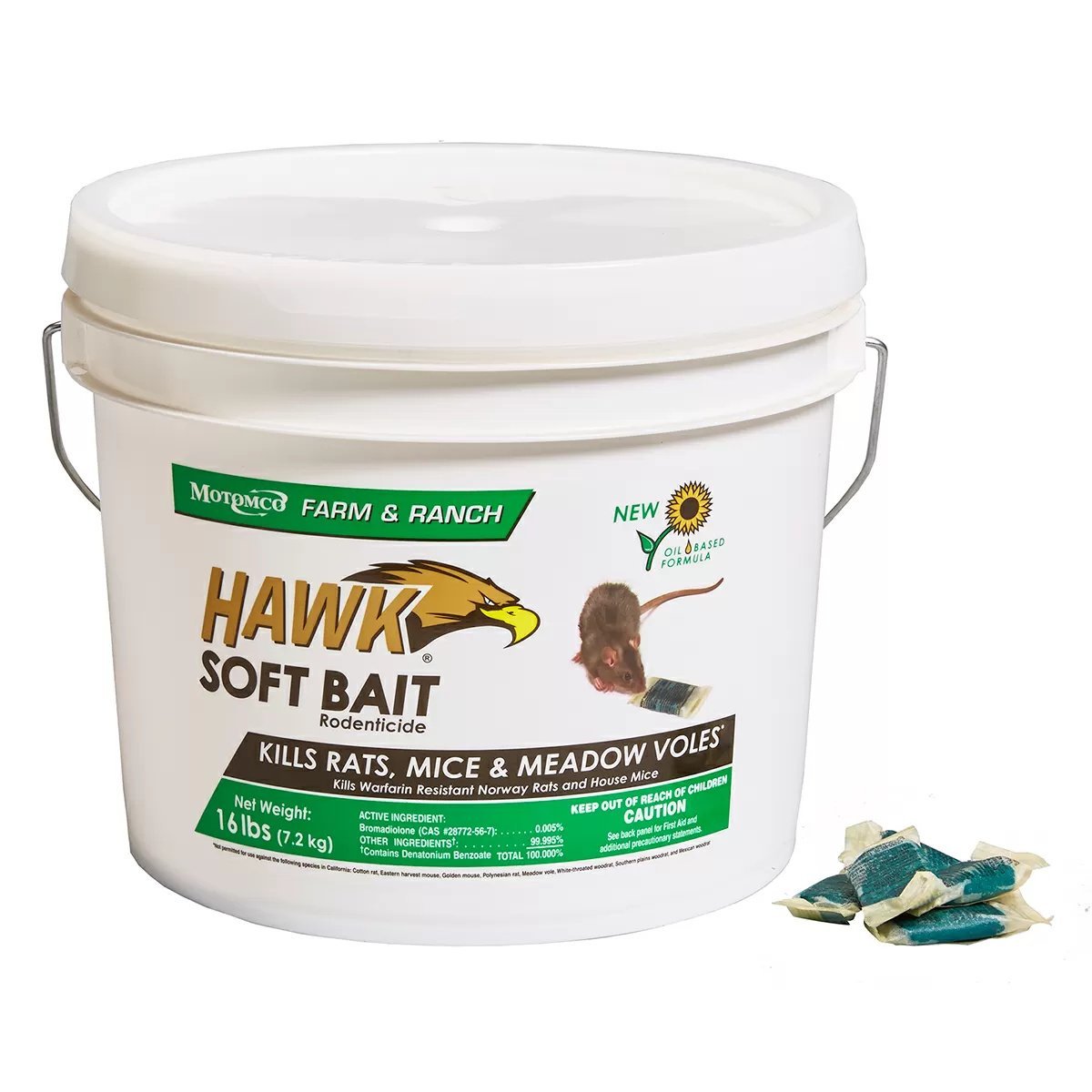 Motomco Hawk Soft Bait - 16 lb Pail - QC Supply -