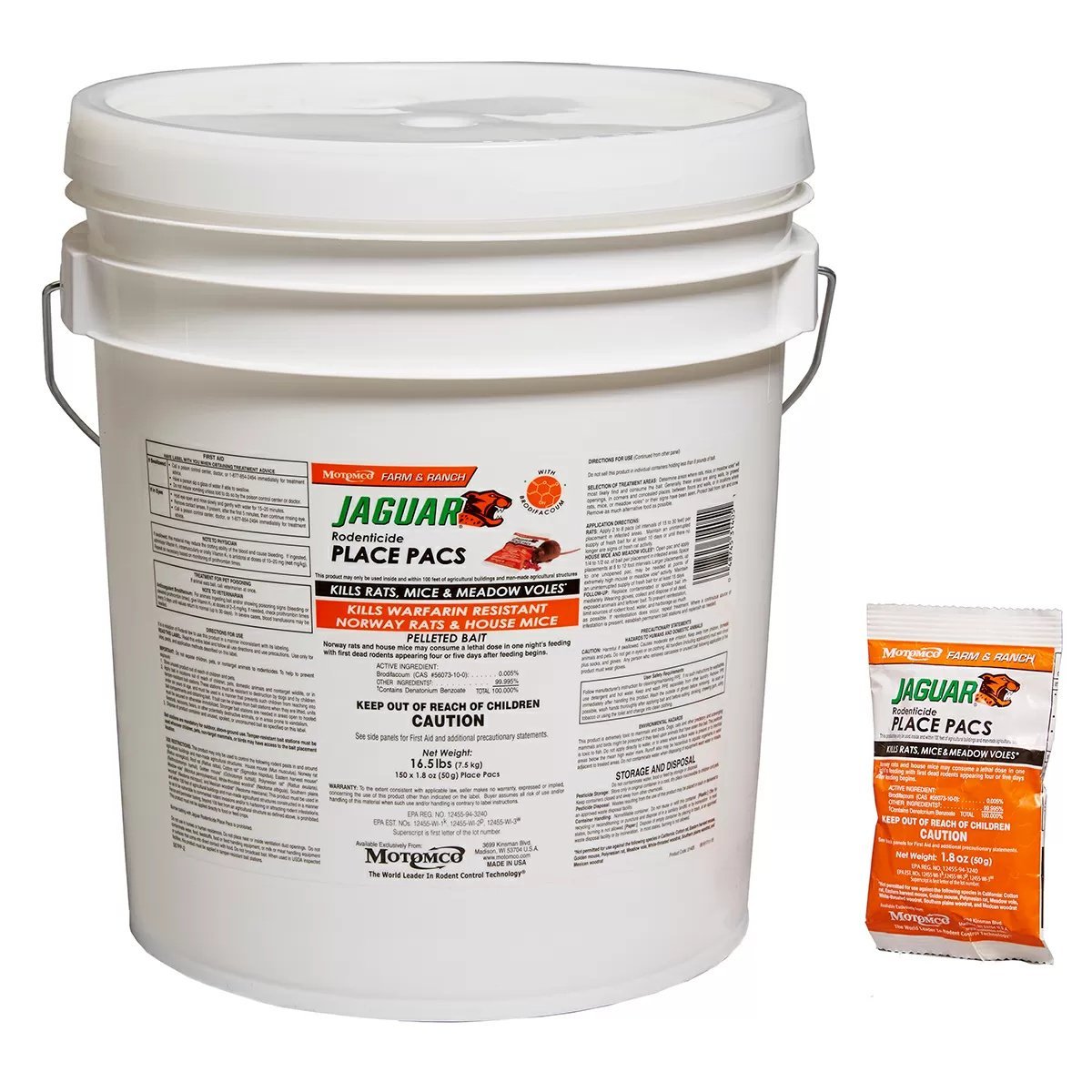 Motomco Jaguar® Place Pacs - 16 lbs. - QC Supply -