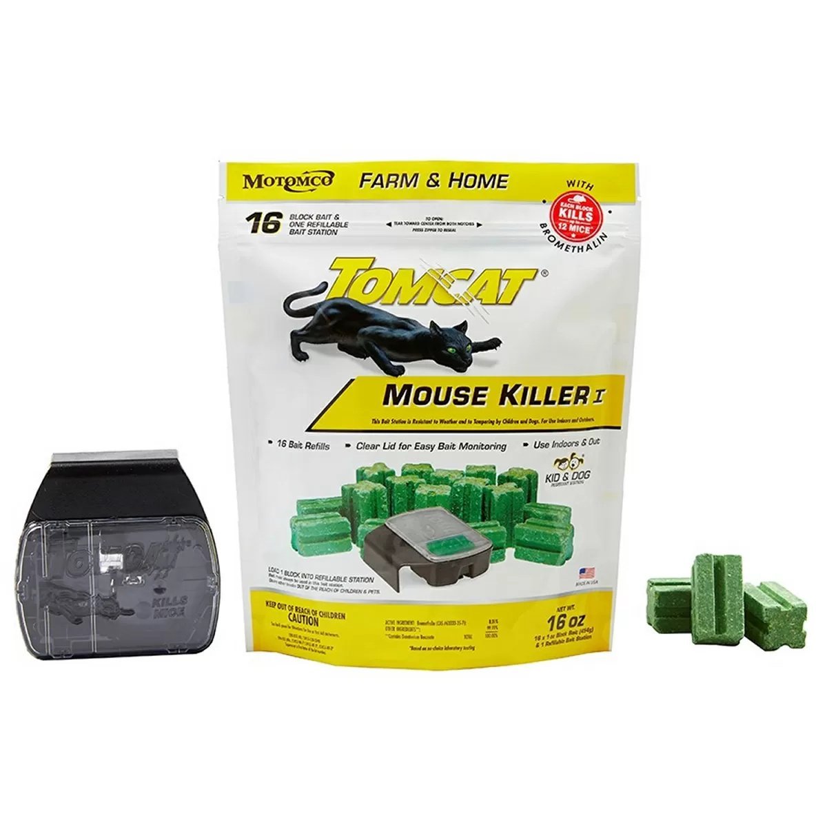 Motomco Tomcat® Refillable Mouse Bait Station - 16 oz. Bag - QC Supply -