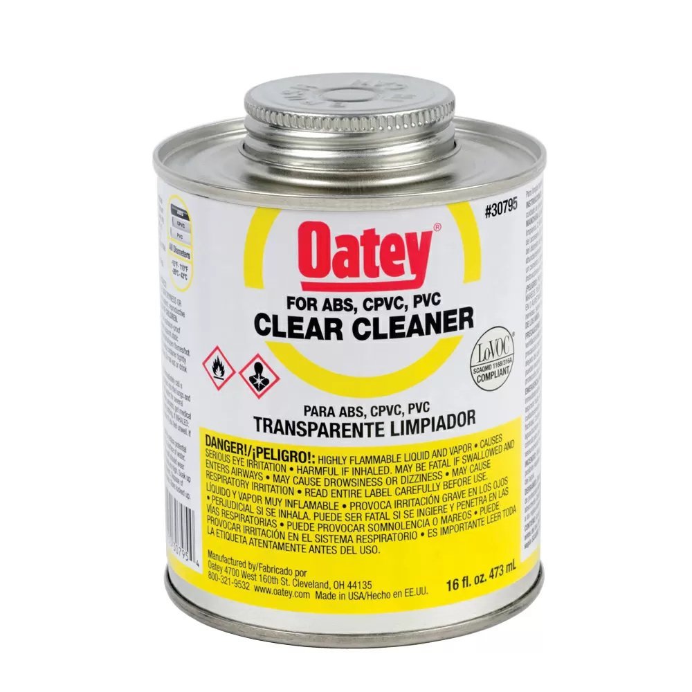 Oatey® Clear PVC Cleaner - 16 oz. - QC Supply -